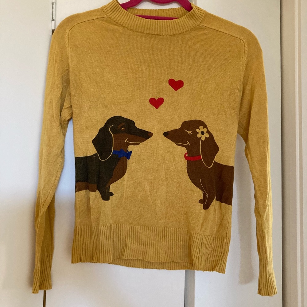 Gold Dachshund Sweater